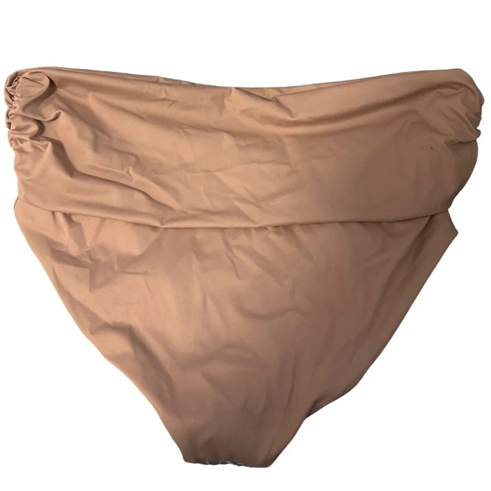 SKIMS Sculpting Swim Fold Over Bikini‎ Bottom Sienna Brown 4X